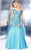 Shail K - Beaded Sweetheart Tulle Mermaid Gown 4097 In Blue