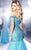 Shail K - Beaded Sweetheart Tulle Mermaid Gown 4097 In Blue