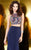 Shail K - Two Piece Embroidered Long Dress 5022 in Blue and Floral
