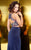 Shail K - Two Piece Embroidered Long Dress 5022 in Blue and Floral