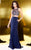 Shail K - Two Piece Embroidered Long Dress 5022 in Blue and Floral