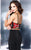 Shail K - Long Two Piece Embroidered Dress 5025 in Black and Floral