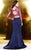 Shail K - Two Piece Long Dress with Long Sleeves 5026 in Pink and Blue