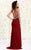Shail K - Ravishing and Embellished Jewel Neck Jersey Trumpet Gown 5032  in Red