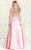 Shail K - Embellished Halter Neck Mikado A-line Dress 40342 In Pink