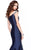 Shail K - Dazzling Jewel Crusted Off-Shoulder Mermaid Gown 40832 In Blue
