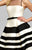 Mac Duggal Black White Red - 7525 Stripes A Line Cocktail Dress In Neutral and Black