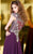 Shail K - Enchanting Long Prom Dress with Cap Sleeves 50012 in Purple