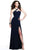 7539 Criss Cross Jersey Evening Dress