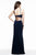 7539 Criss Cross Jersey Evening Dress