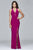 7540 V-Neck Long Evening Dress with Cut-Out Back
