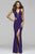 7540 V-Neck Long Evening Dress with Cut-Out Back