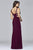 7541 V-neck evening dress with side cut-outs