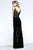 Faviana - 7547a Floral V-Neck Lace Evening Dress