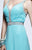 Beaded Shirred V-Neck Evening Gown 7552