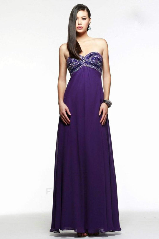 Nice Strapless Empire Chiffon Dress 7553