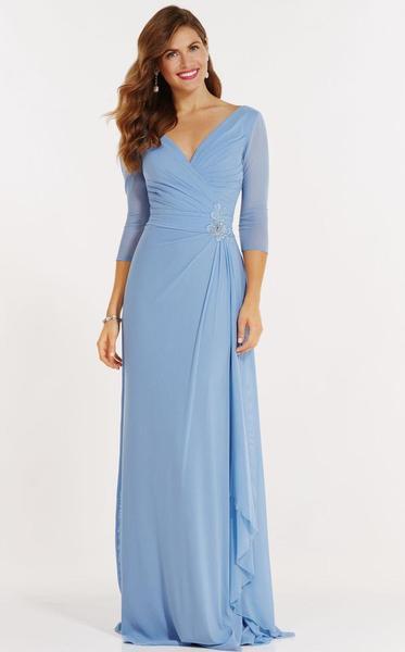 Alyce Paris - 27121 Ruched Dress - 1 pc Periwinkle in Size 14 Available