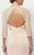 Long Lace Sleeved Cutout Back Sheath Gown 27156 in Pink and Neutral