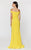 Ashley Lauren - 1198 Off The Shoulder JerseyEvening  Dress in Yellow