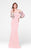 Tarik Ediz - Floral Accented Sheath Dress 50001 in Pink