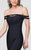 Tarik Ediz - Double Off the Shoulder Straps Sheath Dress 50008 in Black