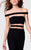 Tarik Ediz - Off The Shoulder Sheath Dress 50009 in Black
