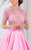 Tarik Ediz - Two Piece Jewel Neck Ballgown 50010 in Pink