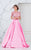 Tarik Ediz - Two Piece Jewel Neck Ballgown 50010 in Pink