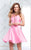 Tarik Ediz - Halter Neck A-Line Dress 50015 in Pink