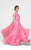 Tarik Ediz - Sweetheart Neck A-Line Gown 50016 in Pink