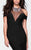 Tarik Ediz - Crystal Accented Trumpet Dress 50028 in Black