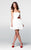 Tarik Ediz - 50037 Strapless Rose Accented Lace Dress In White