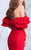 Tarik Ediz - Off The Shoulder Mermaid Dress 50042 in Red