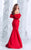 Tarik Ediz - Off The Shoulder Mermaid Dress 50042 in Red