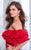 Tarik Ediz - Off The Shoulder Mermaid Dress 50042 in Red