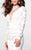 Tarik Ediz - Lace Illusion High Neck Mermaid Dress 50050 in White