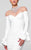 Tarik Ediz - Long Sleeve Sheath Dress 50051 in White