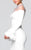 Tarik Ediz - Long Sleeve Sheath Dress 50051 in White