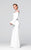 Tarik Ediz - Long Sleeve Sheath Dress 50051 in White