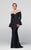 Tarik Ediz - Long Sleeve Sheath Dress 50051 in Black