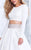 Tarik Ediz - Two-Piece A-line Dress 50052 in White