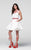 Tarik Ediz - Bedazzled A-line Dress 50053 in White