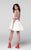 Tarik Ediz - Bedazzled A-line Dress 50053 in White