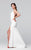 Tarik Ediz - Beaded High Neck Gown 50054 in White