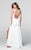 Tarik Ediz - Beaded Halter Neck Dress 50056 in White