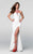 Tarik Ediz - Beaded Halter Neck Dress 50056 in White