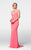 Tarik Ediz - Off The Shoulder Sheath Dress 50057 in Pink
