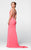 Tarik Ediz - Off The Shoulder Sheath Dress 50057 in Pink