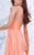 Tarik Ediz - Pearl Accented A-line Dress 50060 in Orange