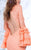 Tarik Ediz - 50062 Ruffled Bell Sleeve Illusion Gown In Orange